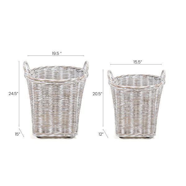Arbour Rustic Hand-Woven Rattan Nesting Baskets