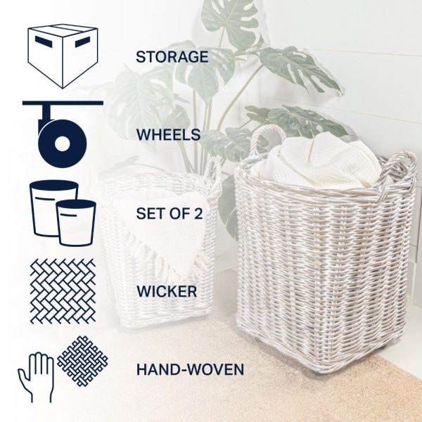 Arbour Rustic Hand-Woven Rattan Nesting Baskets