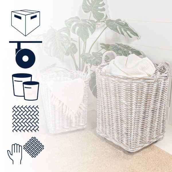 Arbour Rustic Hand-Woven Rattan Nesting Baskets