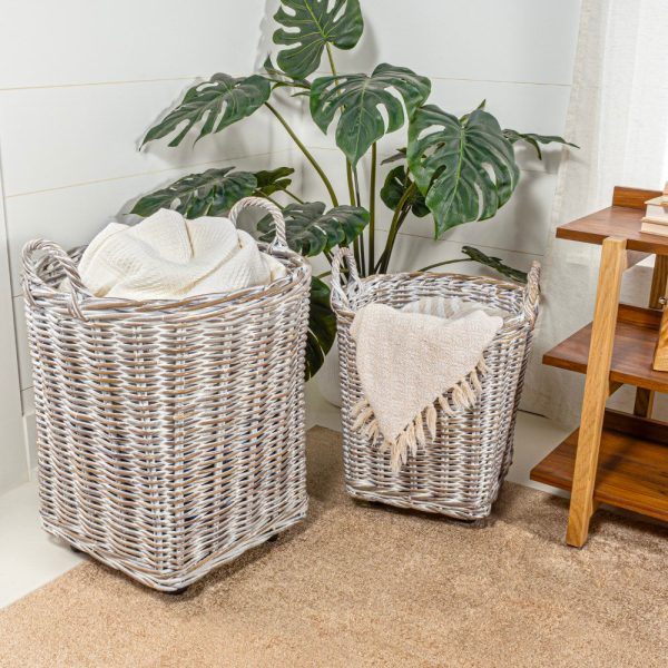 Arbour Rustic Hand-Woven Rattan Nesting Baskets