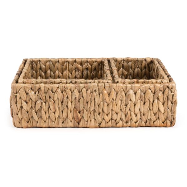 Tress Minimalist Hand-Woven Hyacinth Nesting Baskets (Set of 3)