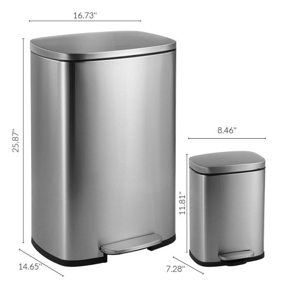 Connor 50 Liter/13 Gallon Trash Can with Free Mini Connor