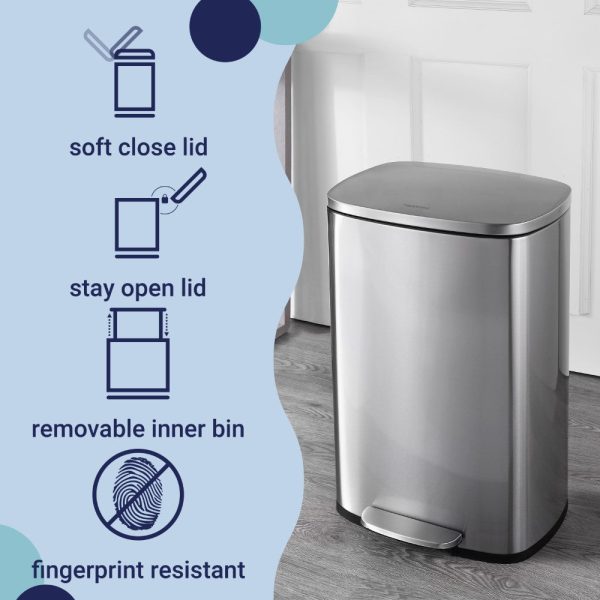 Connor 50 Liter/13 Gallon Trash Can with Free Mini Connor
