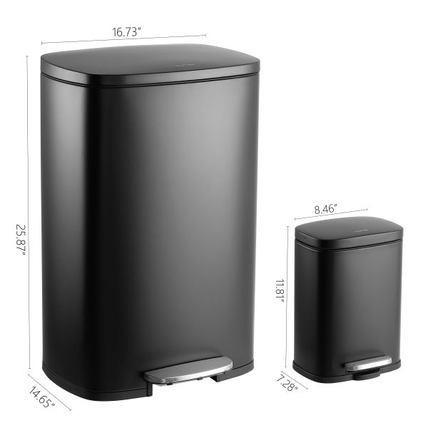 Connor 50 Liter/13 Gallon Trash Can with Free Mini Connor