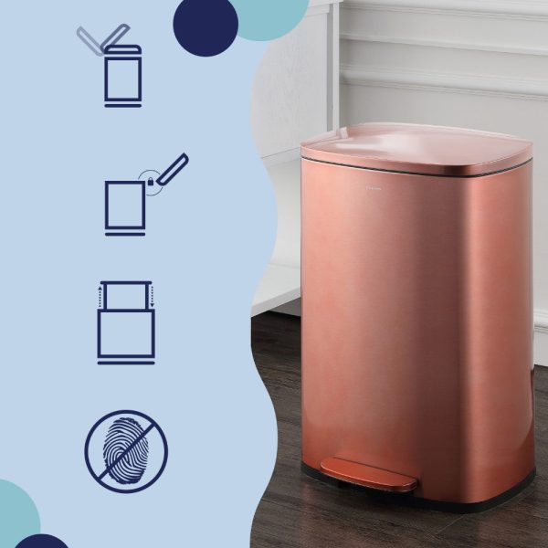 Connor 50 Liter/13 Gallon Trash Can with Free Mini Connor