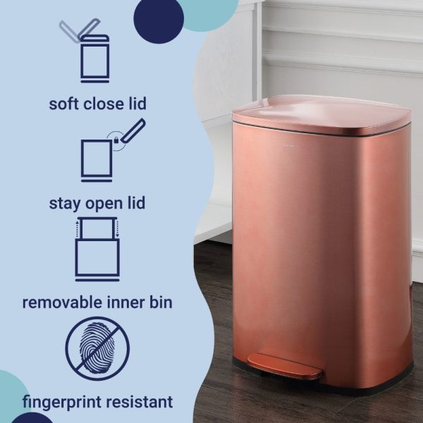 Connor 50 Liter/13 Gallon Trash Can with Free Mini Connor