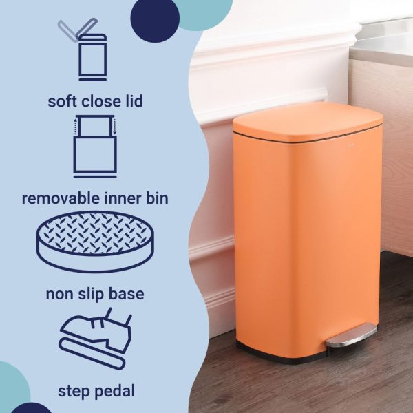 Connor 50 Liter/13 Gallon Trash Can with Free Mini Connor