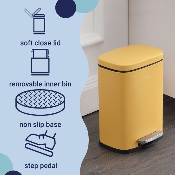 Connor 50 Liter/13 Gallon Trash Can with Free Mini Connor
