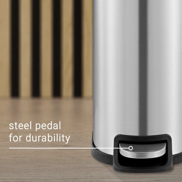 Slyd 40 Liter/10.6 Gallon Step-Open Trash Can
