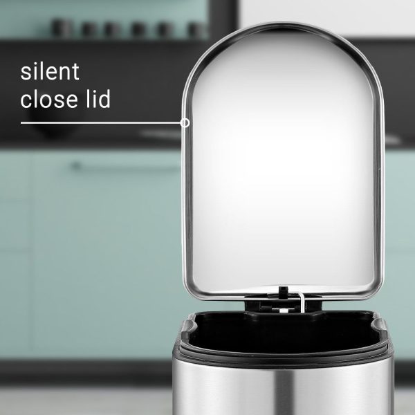 Slyd 40 Liter/10.6 Gallon Step-Open Trash Can