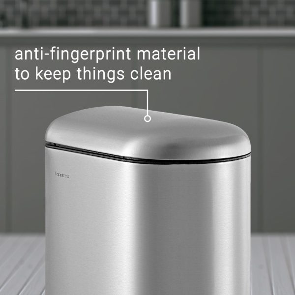 Slyd 40 Liter/10.6 Gallon Step-Open Trash Can