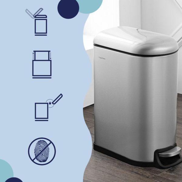 Slyd 40 Liter/10.6 Gallon Step-Open Trash Can