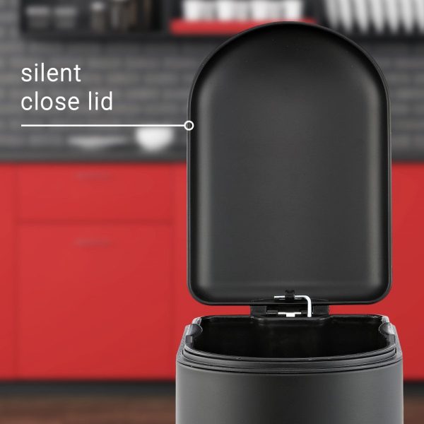 Slyd 40 Liter/10.6 Gallon Step-Open Trash Can