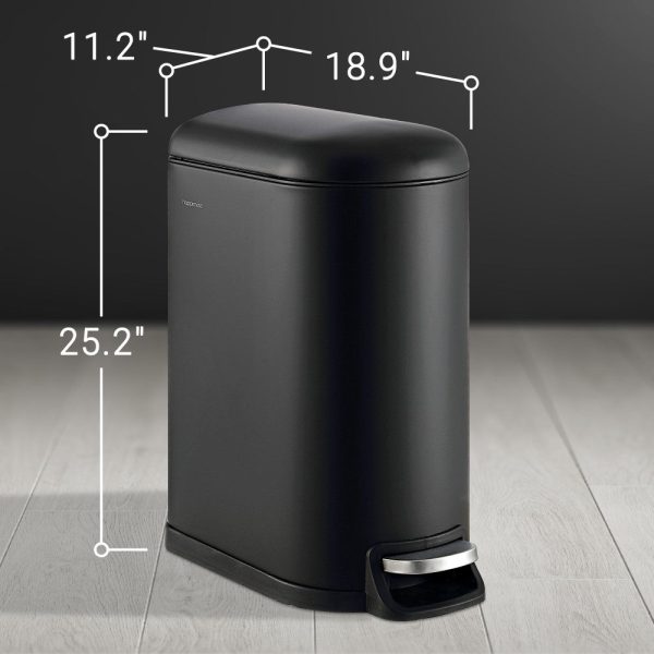 Slyd 40 Liter/10.6 Gallon Step-Open Trash Can