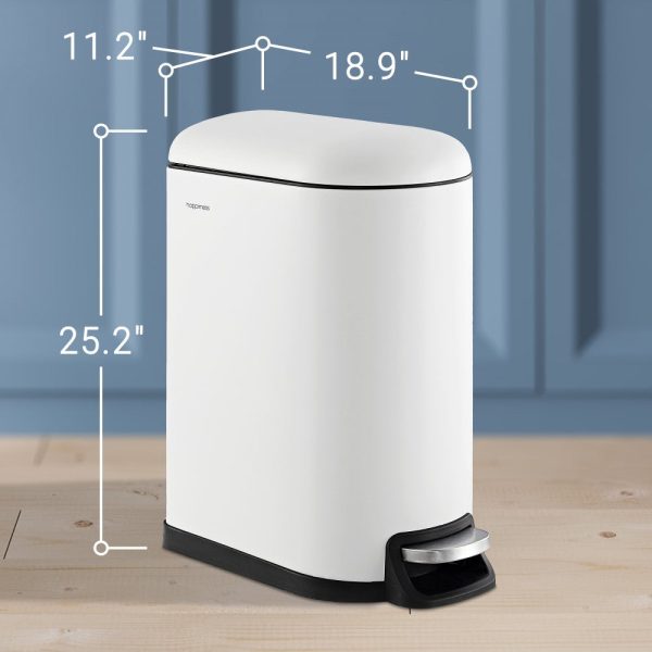 Slyd 40 Liter/10.6 Gallon Step-Open Trash Can