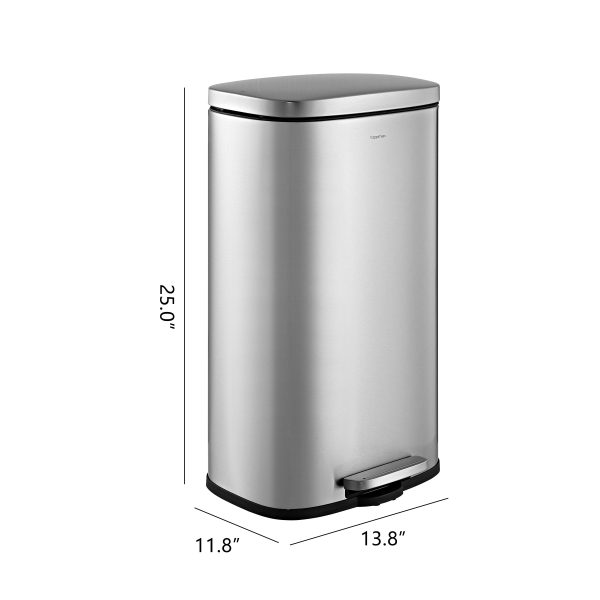 Abrahamus 30 Liter/8 Gallon Step-Open Trash Can