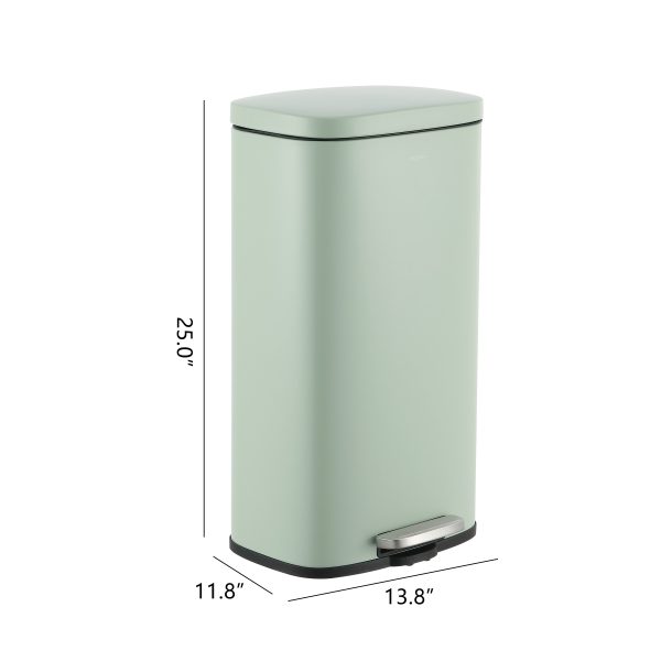 Abrahamus 30 Liter/8 Gallon Step-Open Trash Can