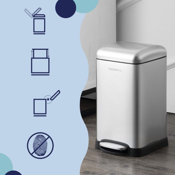 Betty Retro Mini 12 Liter/3.2 Gallon Step-Open Trash Can