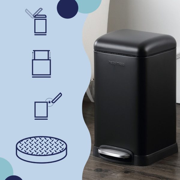 Betty Retro Mini 12 Liter/3.2 Gallon Step-Open Trash Can
