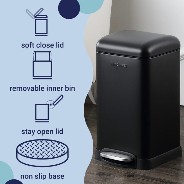Betty Retro Mini 12 Liter/3.2 Gallon Step-Open Trash Can