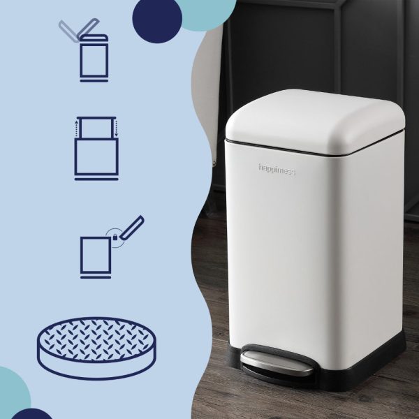 Betty Retro Mini 12 Liter/3.2 Gallon Step-Open Trash Can