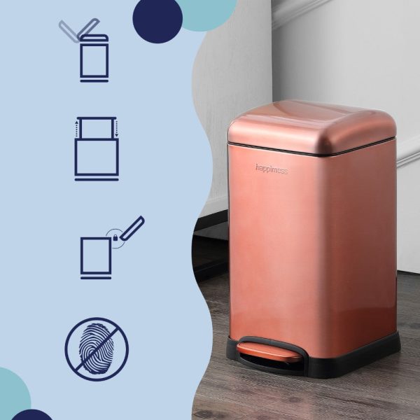 Betty Retro Mini 12 Liter/3.2 Gallon Step-Open Trash Can
