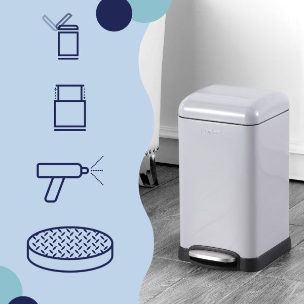 Betty Retro Mini 12 Liter/3.2 Gallon Step-Open Trash Can
