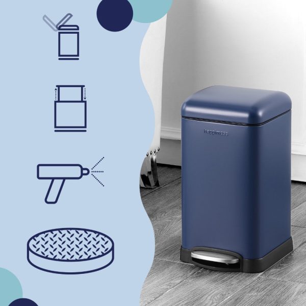 Betty Retro Mini 12 Liter/3.2 Gallon Step-Open Trash Can