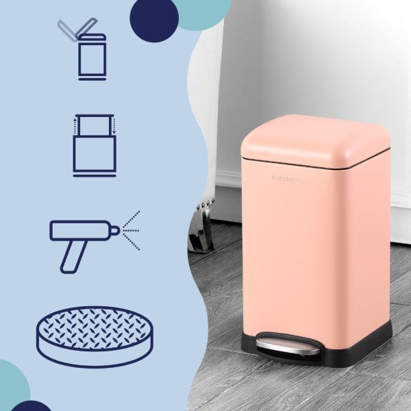 Betty Retro Mini 12 Liter/3.2 Gallon Step-Open Trash Can