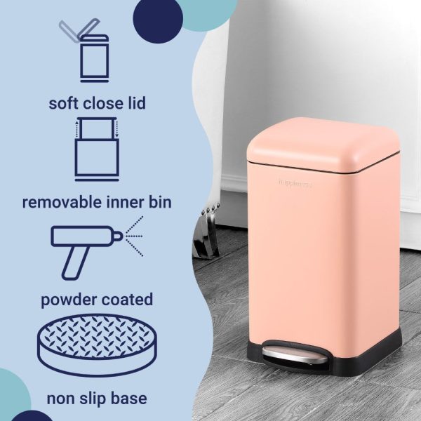 Betty Retro Mini 12 Liter/3.2 Gallon Step-Open Trash Can