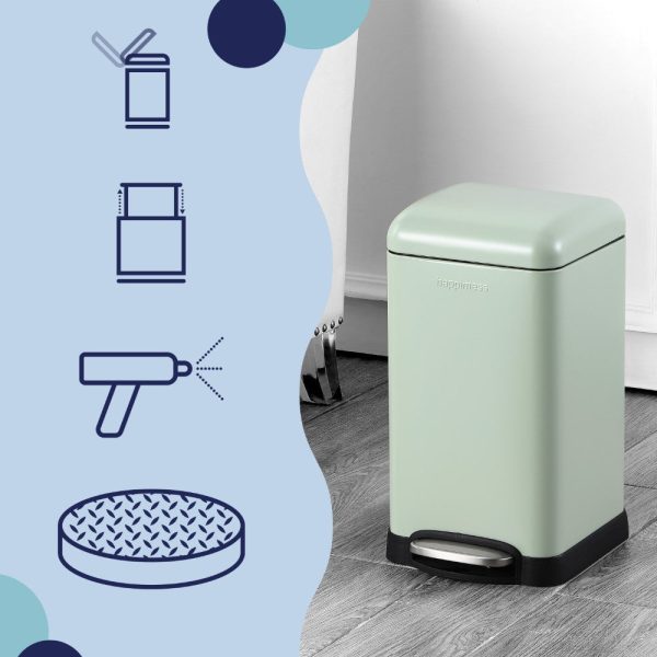 Betty Retro Mini 12 Liter/3.2 Gallon Step-Open Trash Can