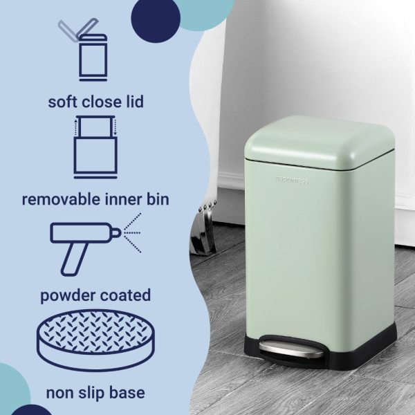 Betty Retro Mini 12 Liter/3.2 Gallon Step-Open Trash Can