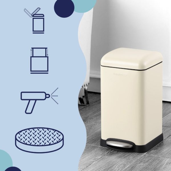 Betty Retro Mini 12 Liter/3.2 Gallon Step-Open Trash Can