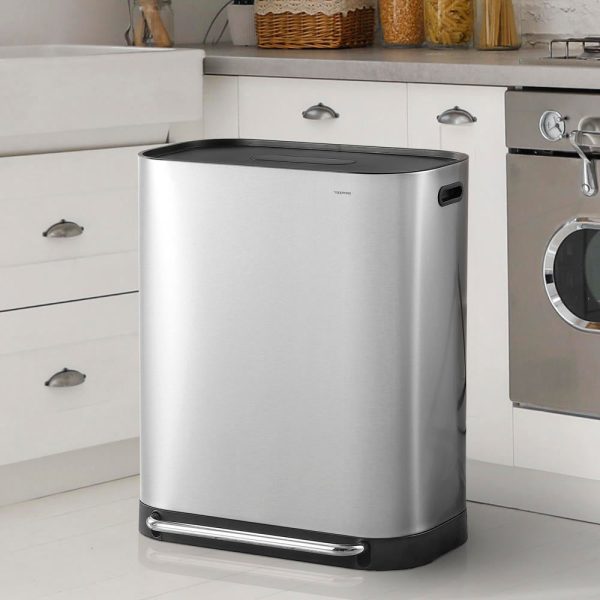 Beni 60 Liter/16 Gallon Kitchen Trash/Recycling Trash Can