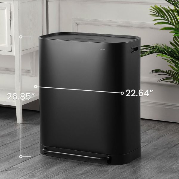 Beni 60 Liter/16 Gallon Kitchen Trash/Recycling Trash Can