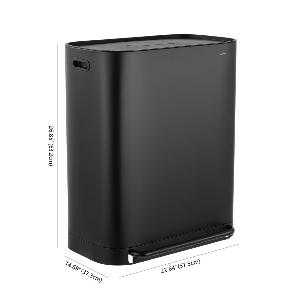 Beni 60 Liter/16 Gallon Kitchen Trash/Recycling Trash Can