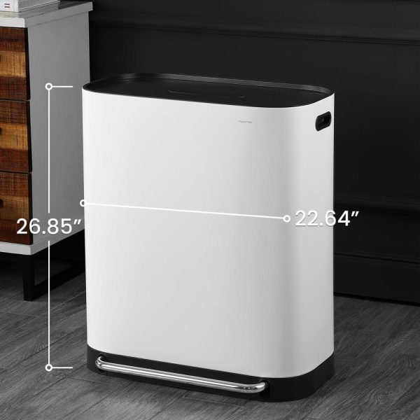 Beni 60 Liter/16 Gallon Kitchen Trash/Recycling Trash Can