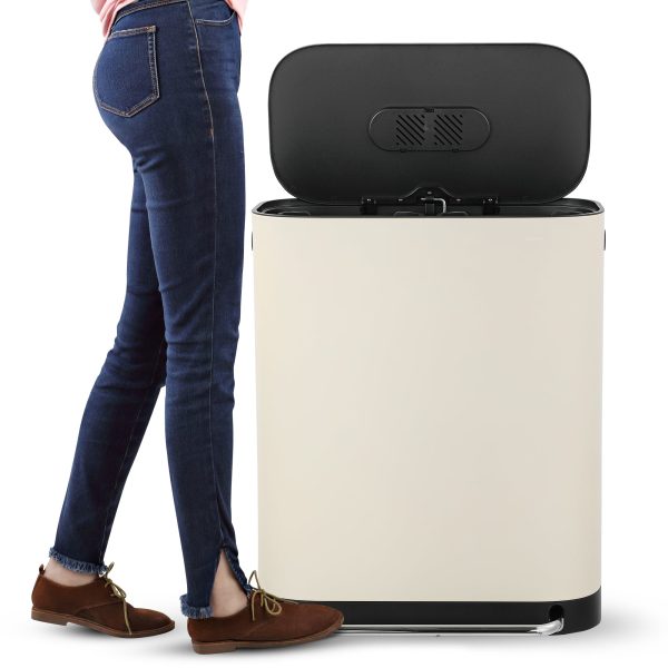 Beni 60 Liter/16 Gallon Kitchen Trash/Recycling Trash Can