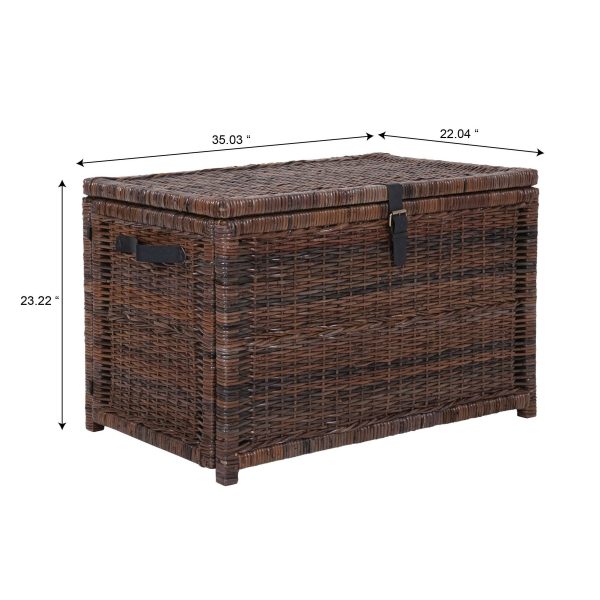 Michael 35 Wicker Storage Trunk