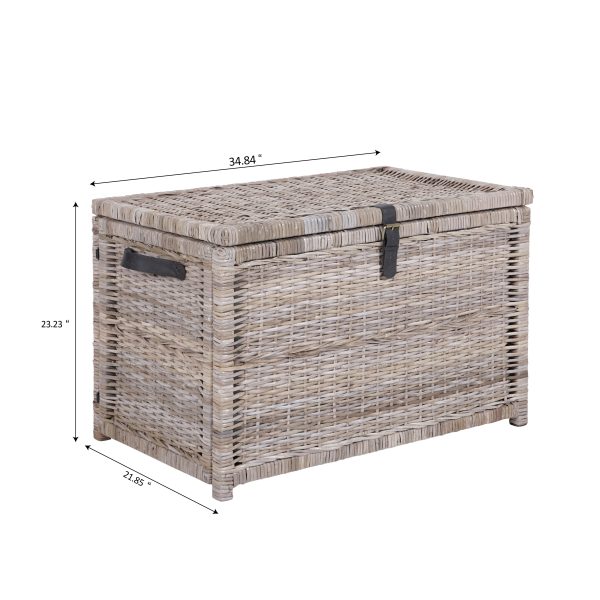 Michael 35 Wicker Storage Trunk