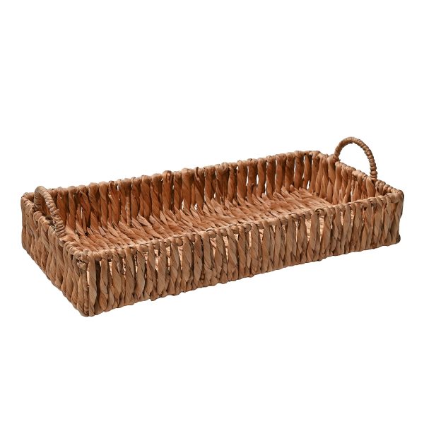 Anika 22.5 Traditional Southwestern Hand-Woven Abaca Tray with Handles