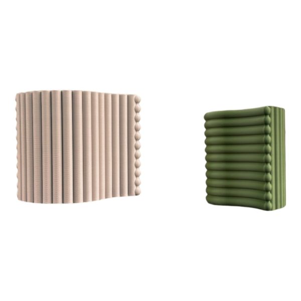Arlo Modern Eco-Friendly 3D Printed Planters with Drainage (Set of 2)