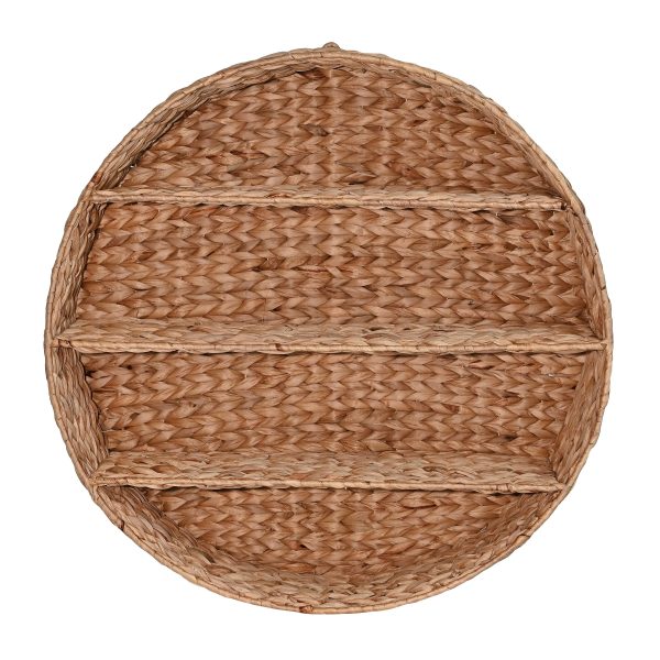 Annulus 24.61 3-Shelf Circular Handwoven Hyacinth Wall Rack