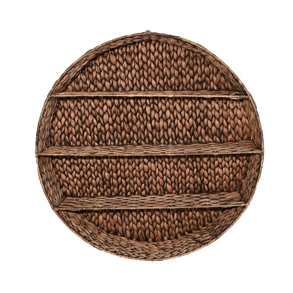 Annulus 24.61 3-Shelf Circular Handwoven Hyacinth Wall Rack