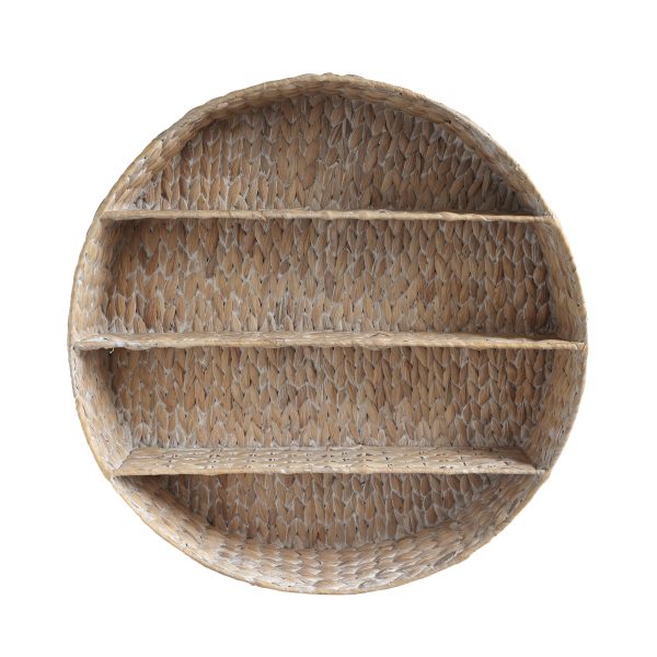 Annulus 24.61 3-Shelf Circular Handwoven Hyacinth Wall Rack